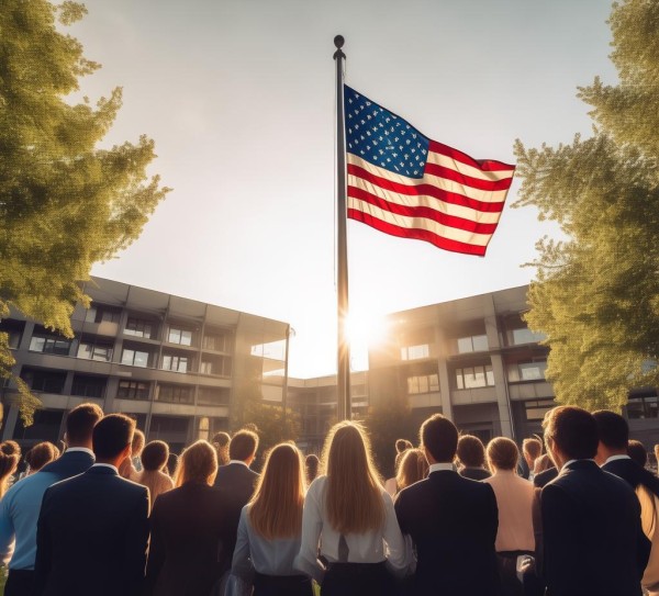 商贸学院升旗新闻稿